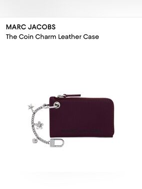 MARC JACOBS The Coin Leather Case. Dark Plum.